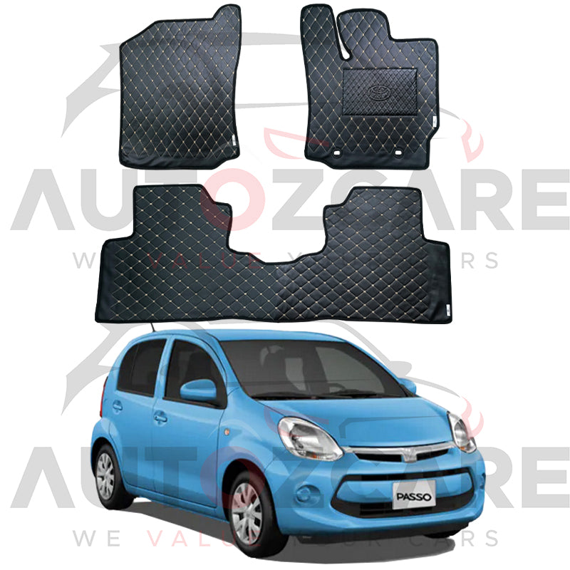Toyota Passo 7D Floor Mat (Flat Style) 3PCS - Model 2011-2016
