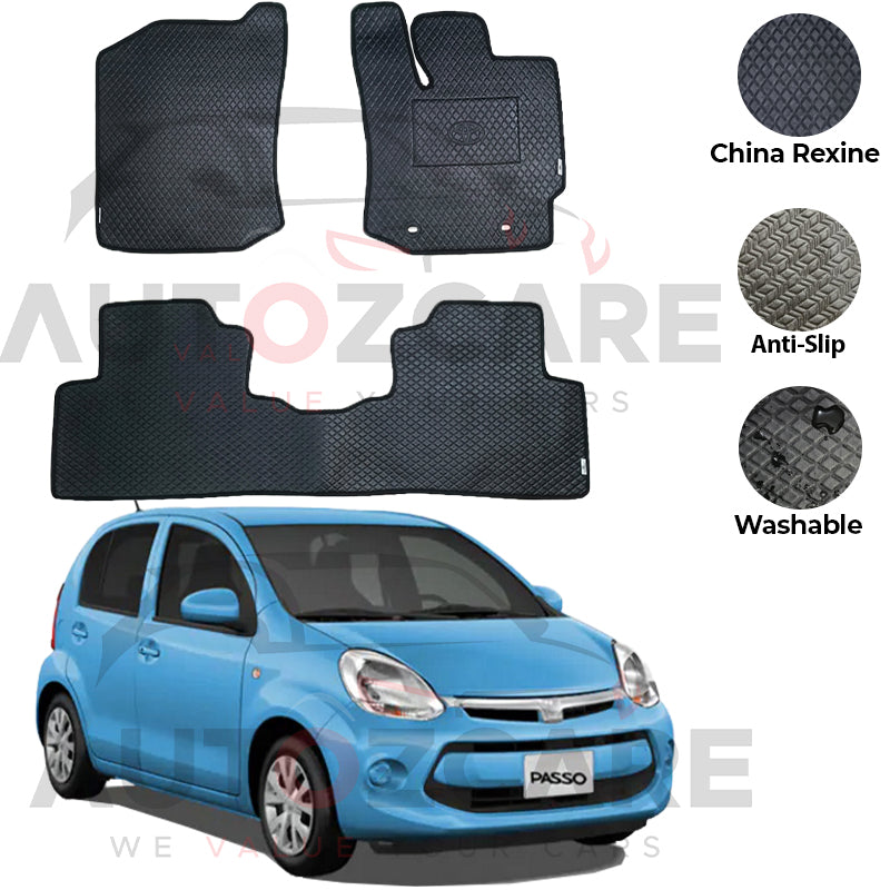 Toyota Passo China Rexine Floor Mat 3PCS - Model 2011-2016