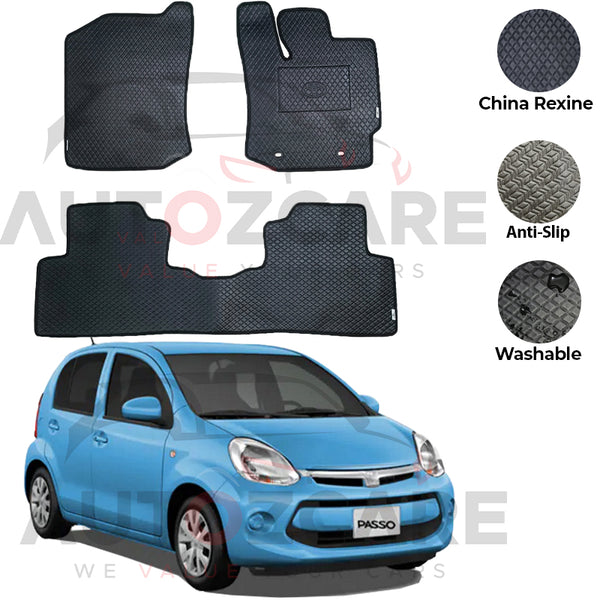 Toyota Passo China Rexine Floor Mat 3PCS - Model 2011-2016