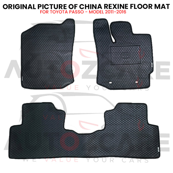 Toyota Passo China Rexine Floor Mat 3PCS - Model 2011-2016