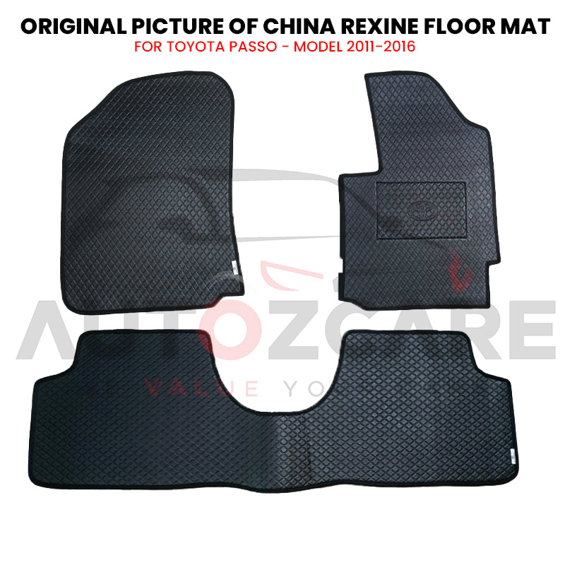 Toyota Passo China Rexine Floor Mat 3PCS - Model 2011-2016