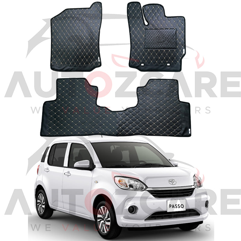 Toyota Passo 7D Floor Mat (Flat Style) 3PCS - Model 2017-2025