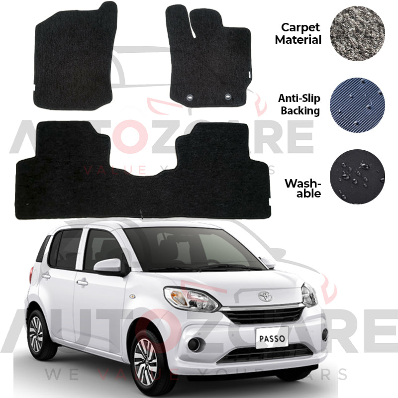 Toyota Passo Genuine Fitting Carpet Floor Mat 3PCS - Model 2017-2025