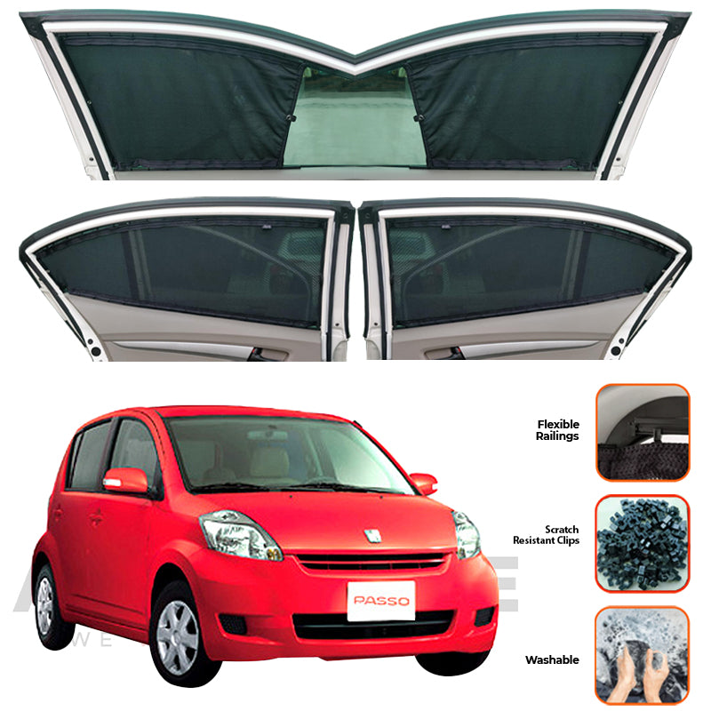 Toyota Passo  Custom Car Sliding Curtains - Model 2005-2010