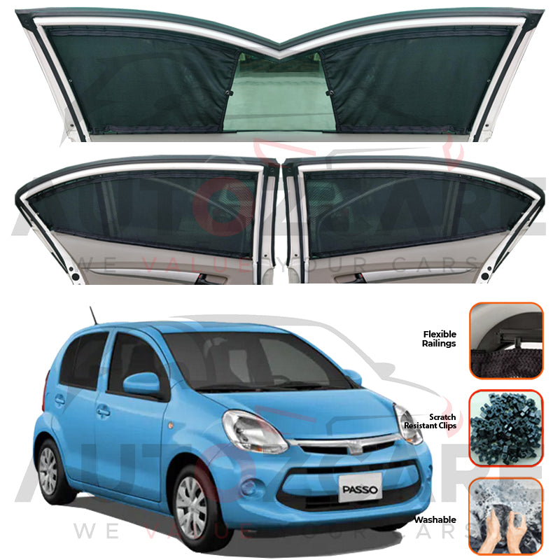 Toyota Passo Custom Car Sliding Curtains - Model 2011-2016