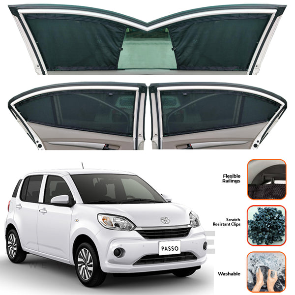Toyota Passo  Custom Car Sliding Curtains - Model 2017-2025