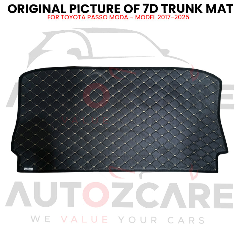 Toyota Passo Moda 7D Custom Car Trunk Mat - Model 2017-2025