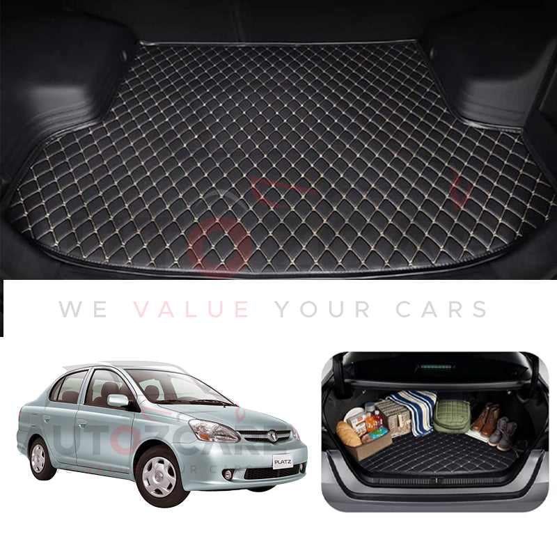 Toyota Platz 7D Custom Car Trunk Mat - Model 1999-2005