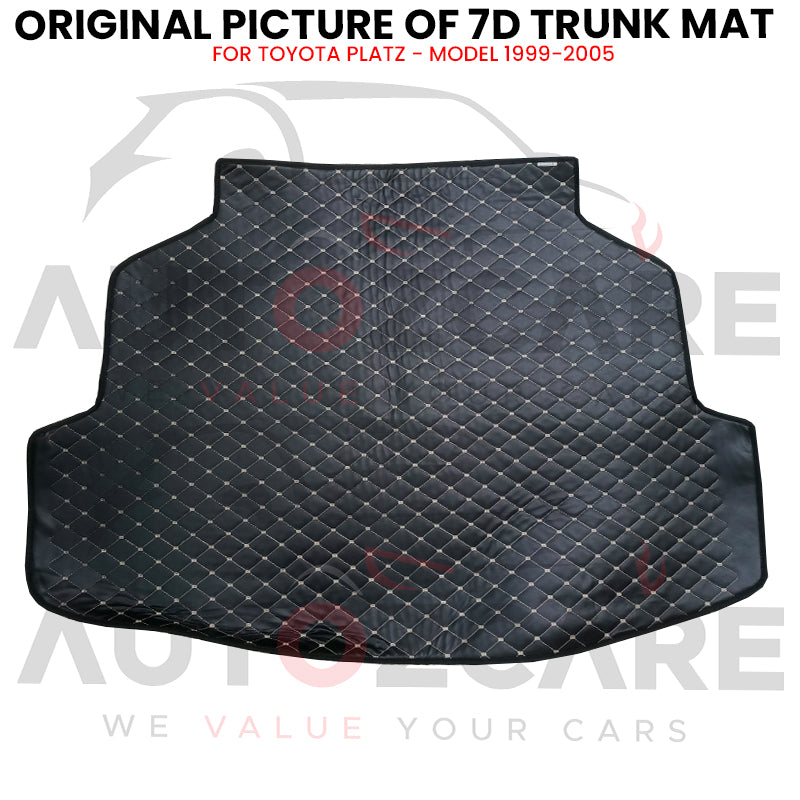 Toyota Platz 7D Custom Car Trunk Mat - Model 1999-2005