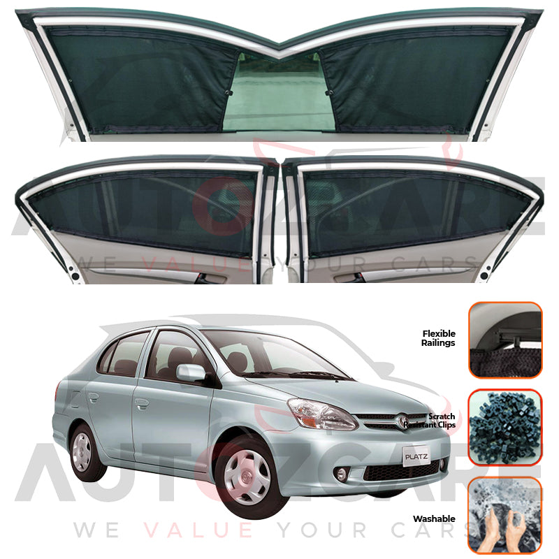 Toyota Platz Custom Car Sliding Curtains - Model 1999-2005
