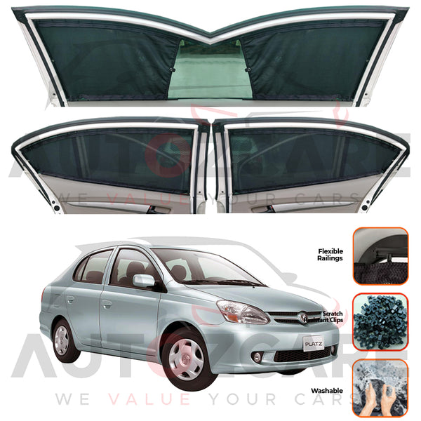 Toyota Platz Custom Car Sliding Curtains - Model 1999-2005