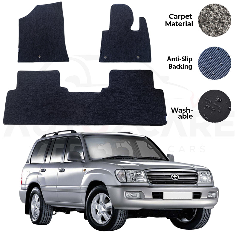 Toyota Prado FJ100 Genuine Fitting Carpet Floor Mat 3PCS - Model 1998-2007