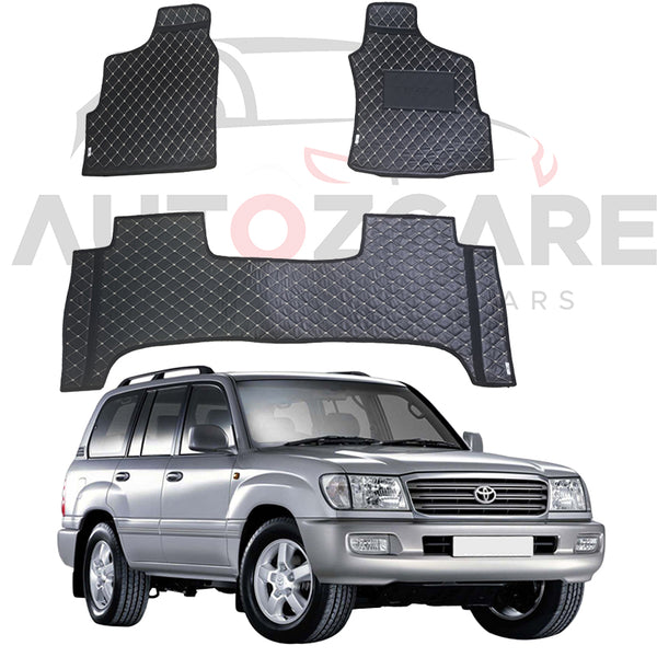 Toyota Prado FJ100 7D Floor Mat ( Flat Style ) 3PCS - Model 1998-2007