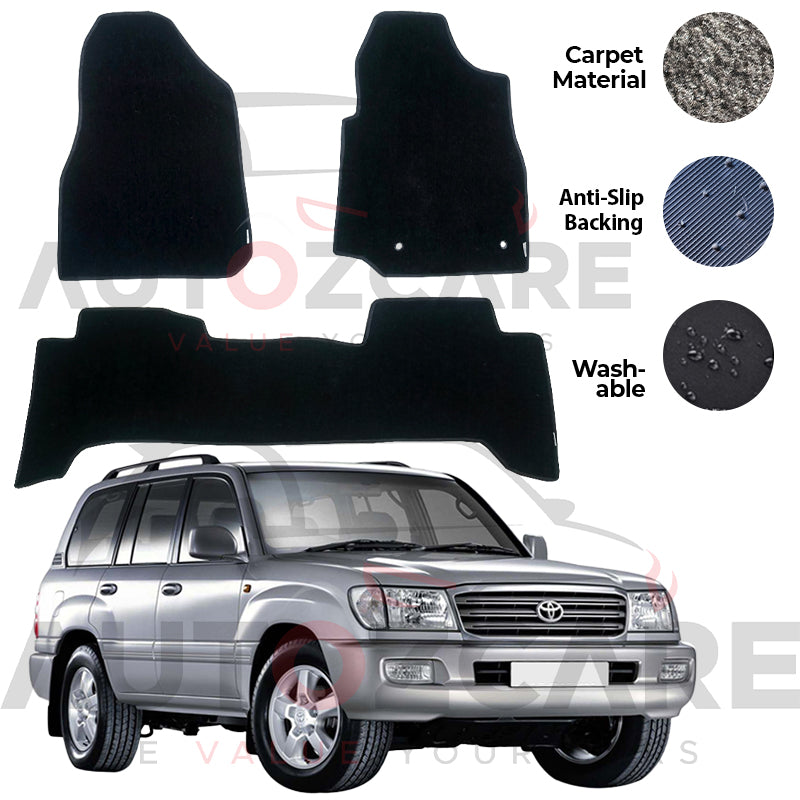 Toyota Prado FJ100 Genuine Fitting Carpet Floor Mat 3PCS - Model 1998-2007