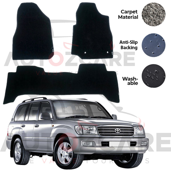 Toyota Prado FJ100 Genuine Fitting Carpet Floor Mat 3PCS - Model 1998-2007
