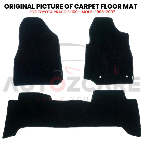 Toyota Prado FJ100 Genuine Fitting Carpet Floor Mat 3PCS - Model 1998-2007