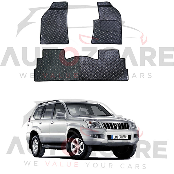 Toyota Prado FJ120 7D Floor Mat ( Flat Style ) 4PCS - Model 2003-2008