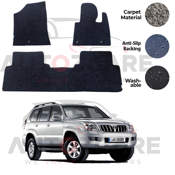 Toyota Prado FJ120 Genuine Fitting Carpet Floor Mat 4PCS - Model 2003-2008