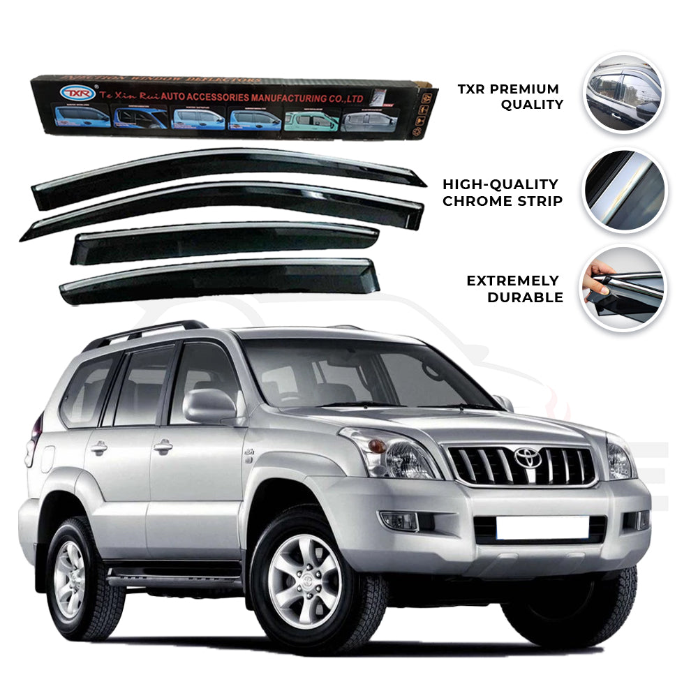 Toyota Prado FJ120 TRX Air press sun visor with chrome - Model 2003-2008