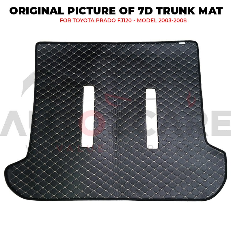 Toyota Prado FJ120 7D Custom Car Trunk Mat - Model 2003-2008