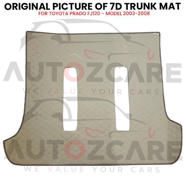 Toyota Prado FJ120 7D Custom Car Trunk Mat - Model 2003-2008