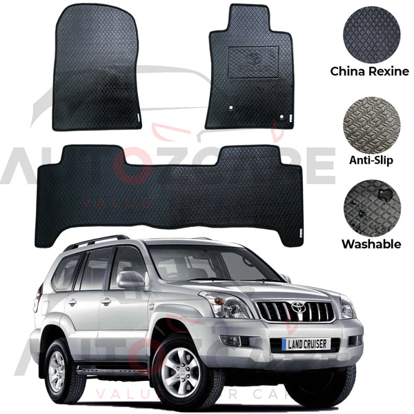 Toyota Prado FJ120 China Rexine Floor Mat 3PCS - Model 2003-2008