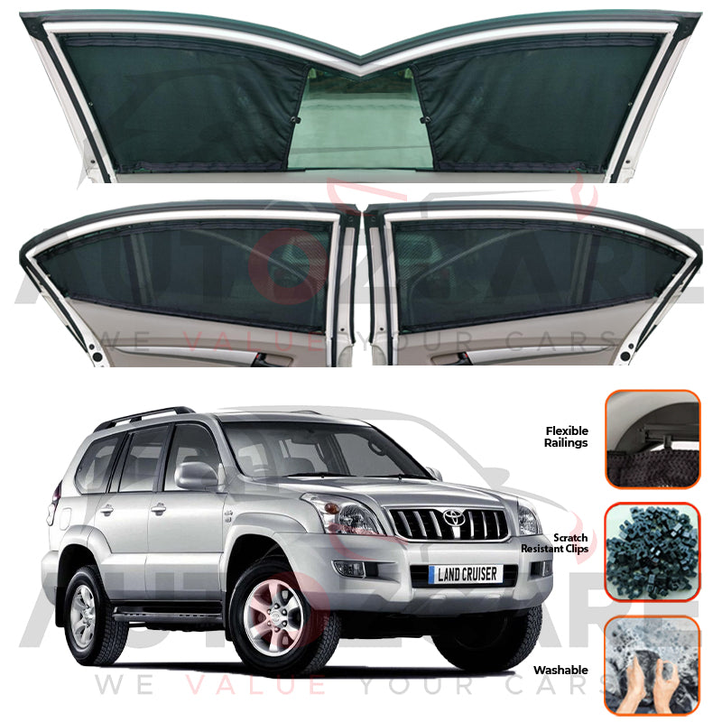 Toyota Prado FJ120 Custom Car Sliding Curtains - Model 2003-2008