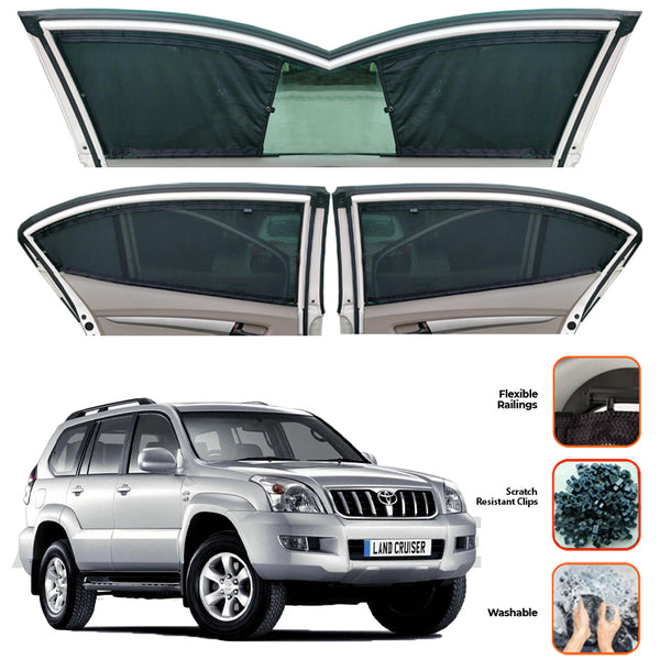 Toyota Prado FJ120 Custom Car Sliding Curtains - Model 2003-2008