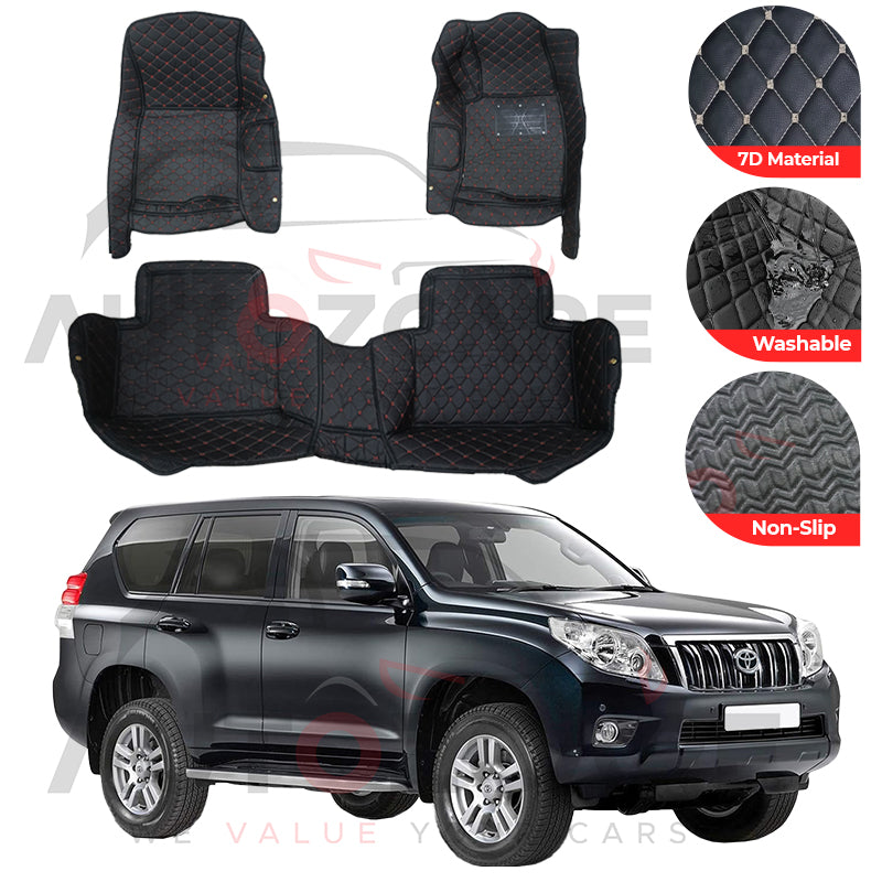 Toyota Prado FJ150 7D Floor Mat (Tray Style) 4PCS - Model 2009-2023