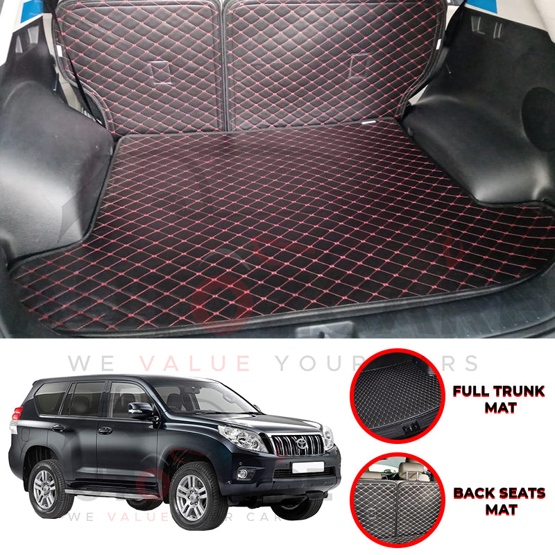 Toyota Prado FJ150 \ FJ160 Custom Car Complete 7D Cabine Mat | Complete 7d Trunk Room Mat- Model 2009-2025