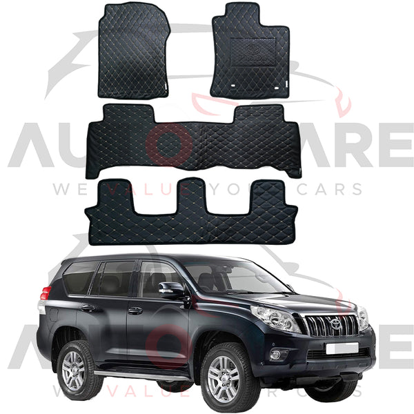 Toyota Prado FJ150 \ FJ160 7D Floor Mat (Flat Style) 4PCS - Model 2009-2025