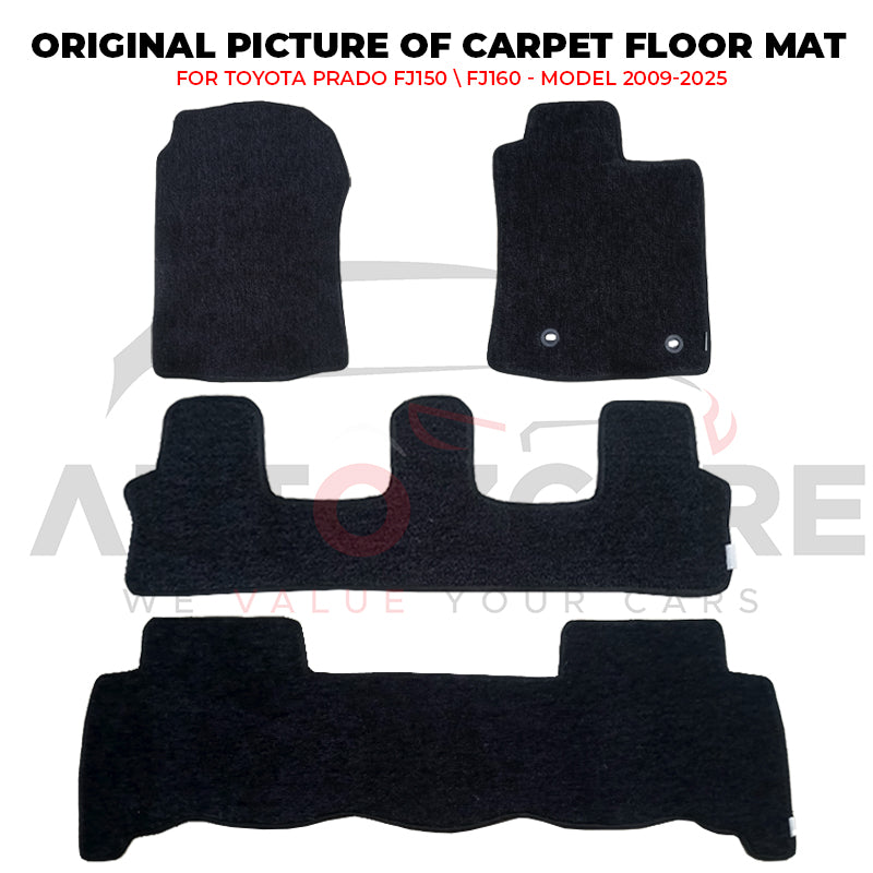 Toyota Prado FJ150 \ FJ160 Genuine Fitting Carpet Floor Mat 4PCS - Model 2009-2025