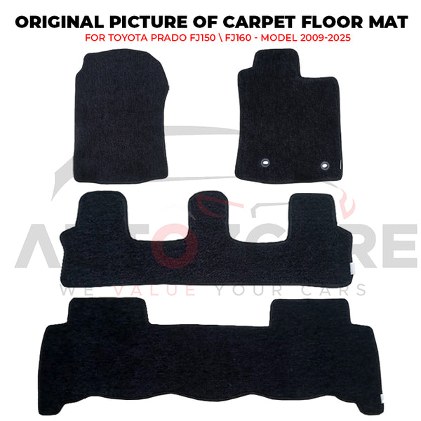 Toyota Prado FJ150 \ FJ160 Genuine Fitting Carpet Floor Mat 4PCS - Model 2009-2025