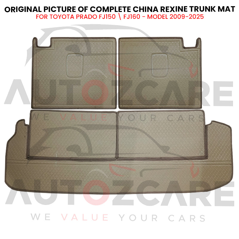 Toyota Prado FJ150 \ FJ160 Custom Car Complete 7D Cabine Mat | Complete 7d Trunk Room Mat- Model 2009-2025