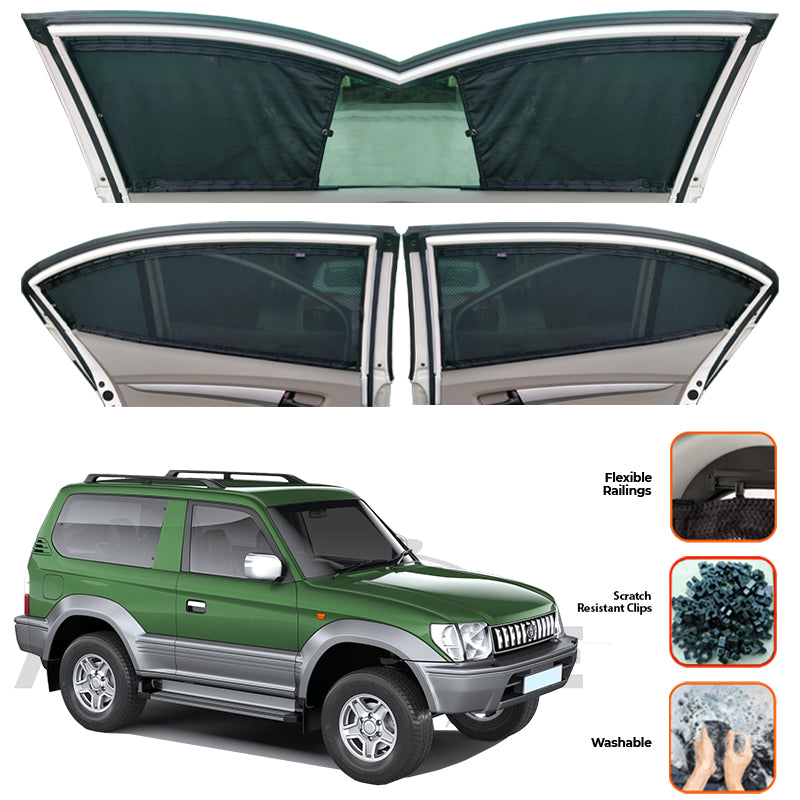 Toyota Prado FJ90 Custom Car Sliding Curtains - Model 1996-2002
