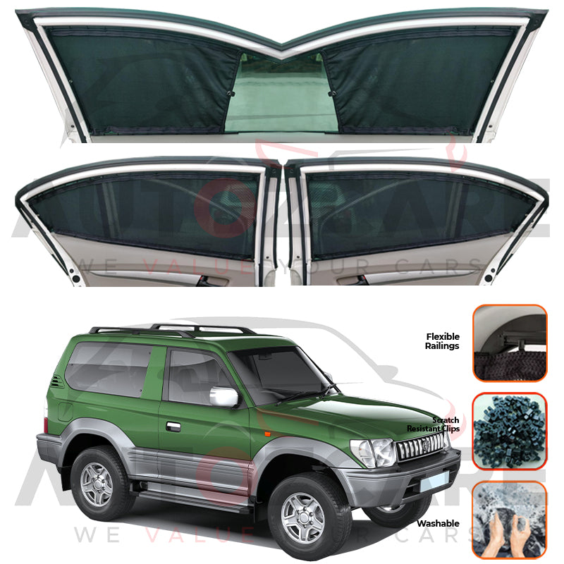 Toyota Prado FJ90 Custom Car Sliding Curtains - Model 1996-2002