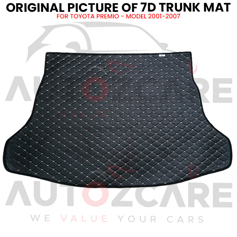 Toyota Premio 7D Custom Car Trunk Mat - Model 2001-2007
