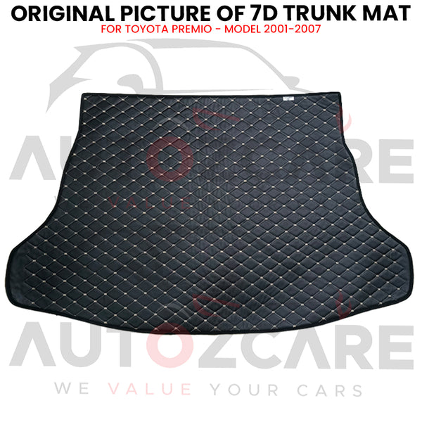 Toyota Premio 7D Custom Car Trunk Mat - Model 2001-2007