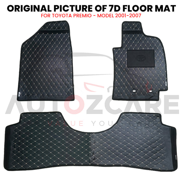 Toyota Premio 7D Floor Mat ( Flat Style ) 3PCS - Model 2001-2007
