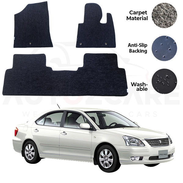 Toyota Premio Genuine Fitting Carpet Floor Mat 3PCS - Model 2001-2007