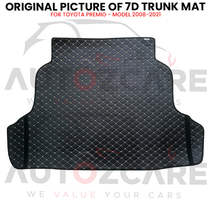 Toyota Premio 7D Custom Car Trunk Mat - Model 2008-2021