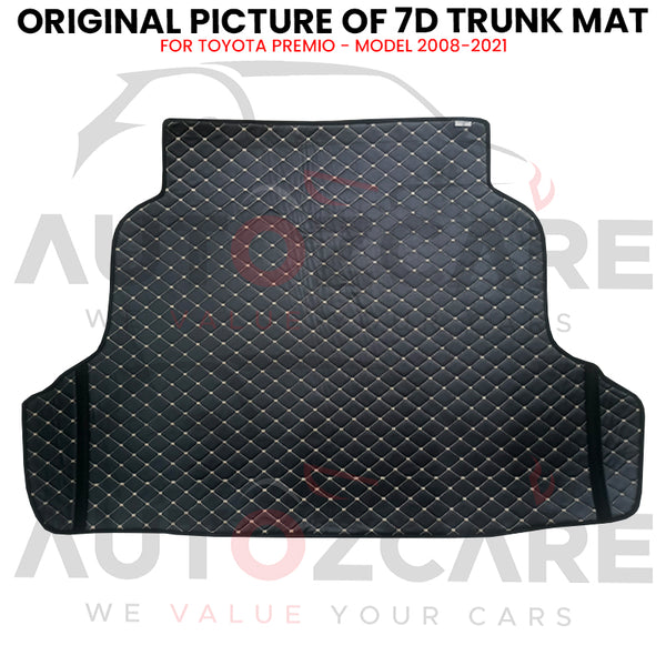 Toyota Premio 7D Custom Car Trunk Mat - Model 2008-2021