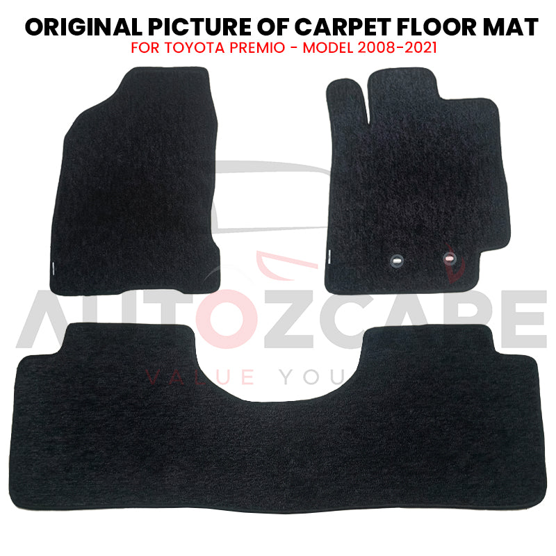 Toyota Premio Genuine Fitting Carpet Floor Mat 3PCS - Model 2008-2021