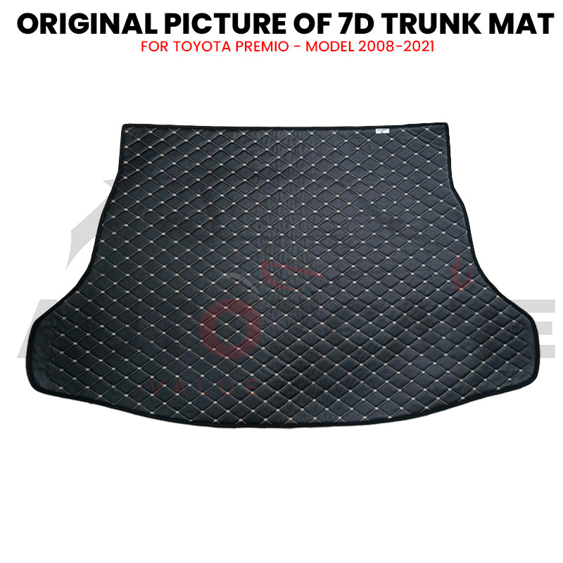 Toyota Premio 7D Custom Car Trunk Mat - Model 2008-2021