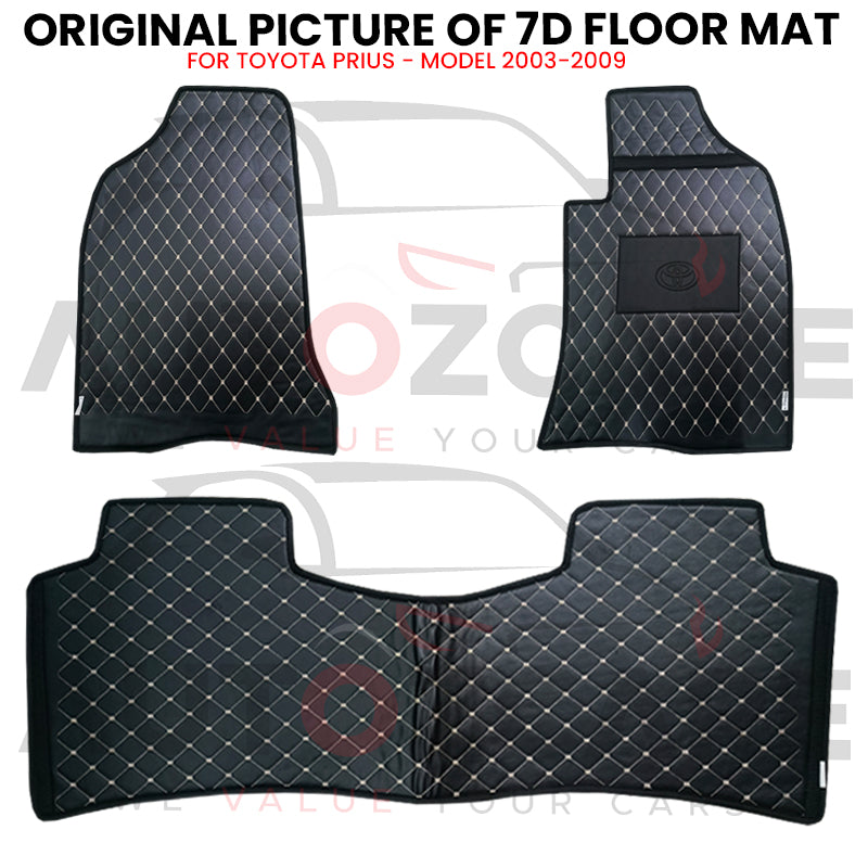 Toyota Prius 7D Floor Mat (Flat Style) 3PCS - Model 2003-2009
