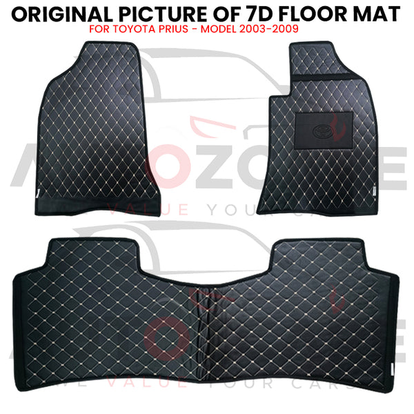 Toyota Prius 7D Floor Mat (Flat Style) 3PCS - Model 2003-2009