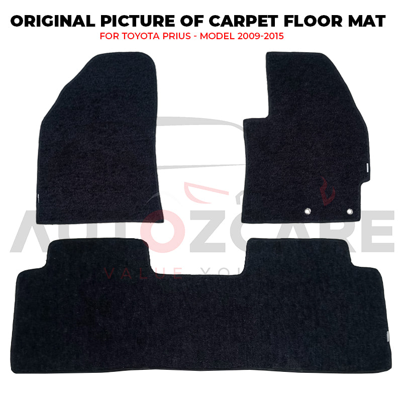 Toyota Prius Genuine Fitting Carpet Floor Mat 3PCS - Model 2009-2015