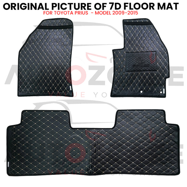 Toyota Prius 7D Floor Mat (Flat Style) 3PCS - Model 2009-2015