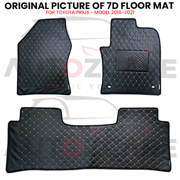 Toyota Prius 7D Floor Mat (Flat Style) 3PCS - Model 2016-2021