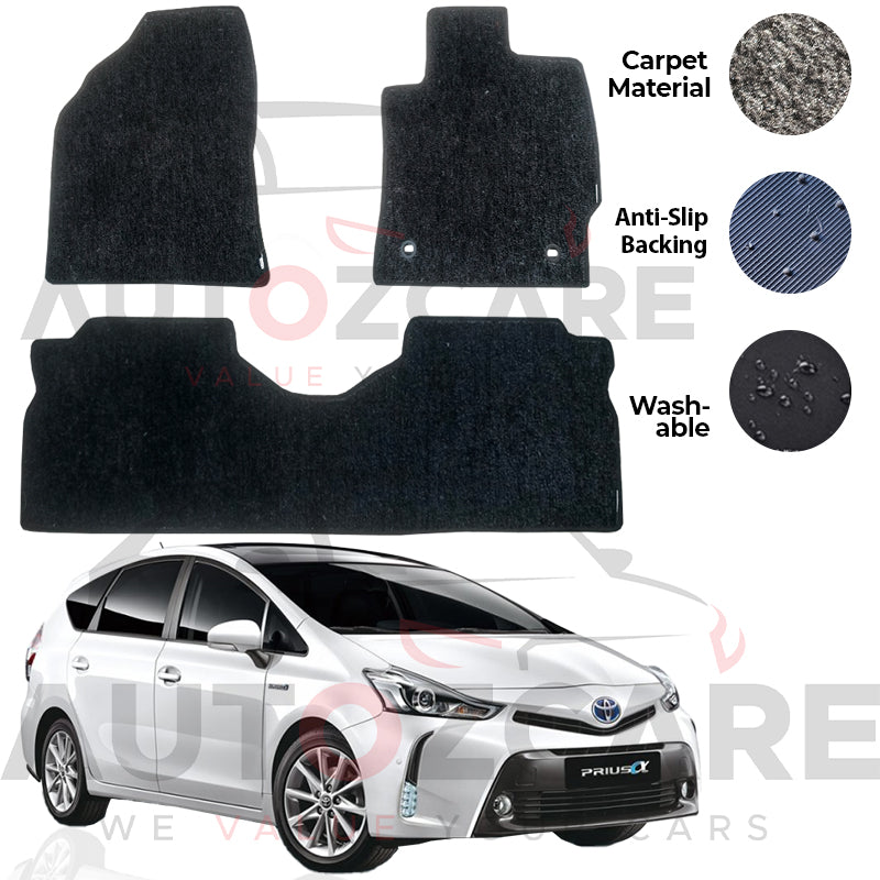 Toyota Prius Alpha Genuine Fitting Carpet Floor Mat 3PCS - Model 2011-2021